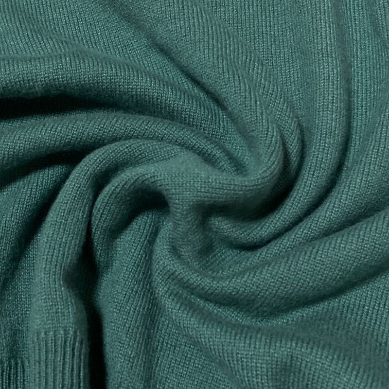 Loro Piana Baby Cashmere 100% V-neck Knit Top Green Sweater