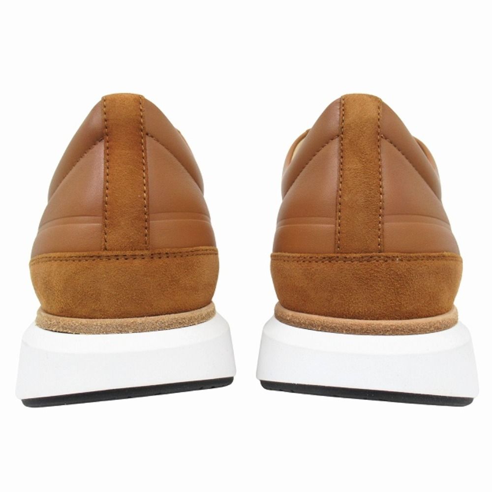 Hermes Easy Leather Sneakers Shoes Calfskin Shepple Velour Logo