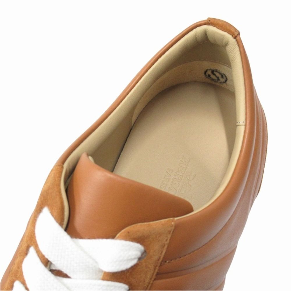 Hermes Easy Leather Sneakers Shoes Calfskin Shepple Velour Logo