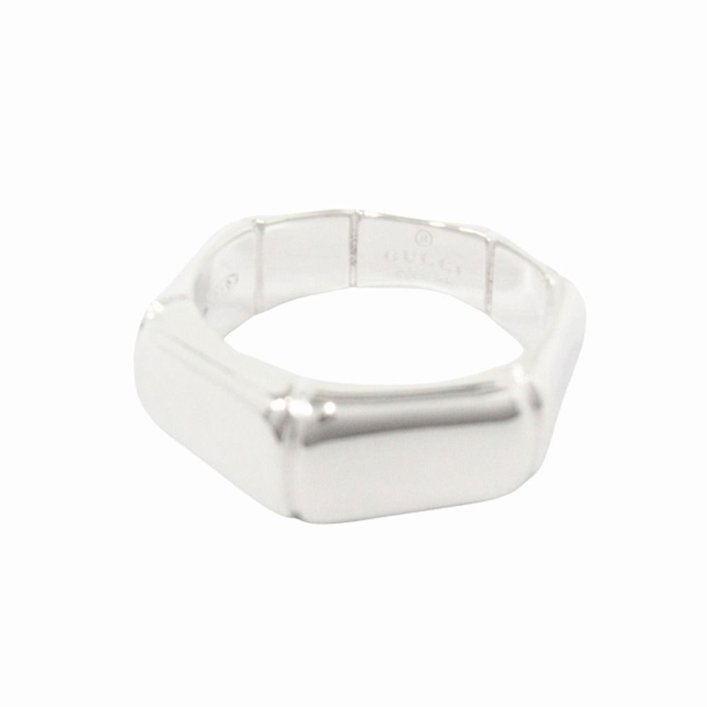 Gucci Polished Bamboo Ring Archive Silver