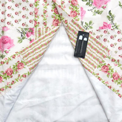 Dior Rose Patchwork Shirt Top Blouse Short Sleeve Logo Floral Pattern Jandal 40