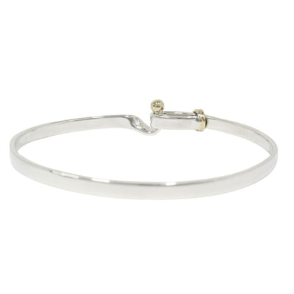 Tiffany & Co Polished 18k Combination Hook Eye Bangle Bracelet