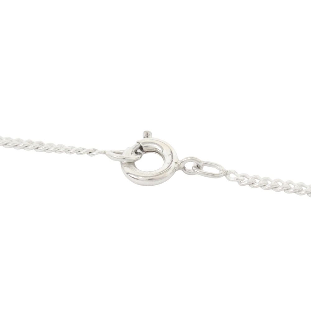 Chanel Polished Camellia Square Plate Necklace Silver