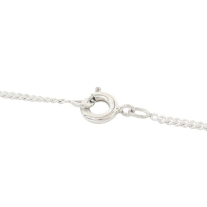 Chanel Polished Camellia Square Plate Necklace Silver