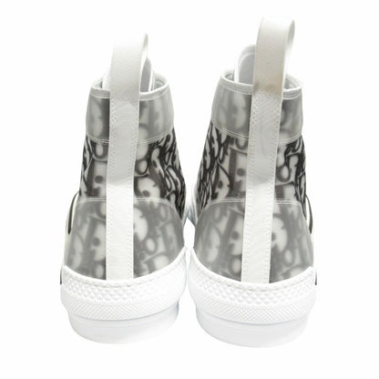 Dior Oak High Top Sneakers Shoes Cut Trotter Logo Technical Fabric 45 White