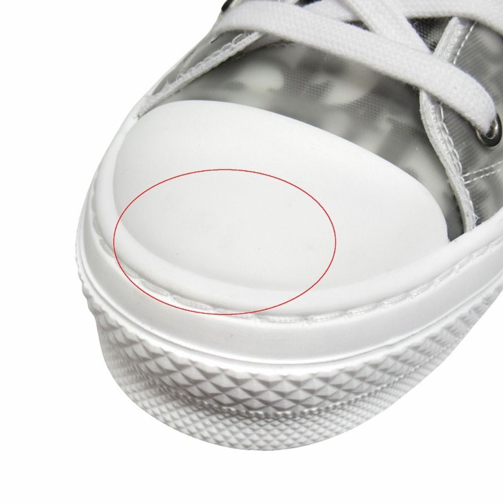 Dior Oak High Top Sneakers Shoes Cut Trotter Logo Technical Fabric 45 White