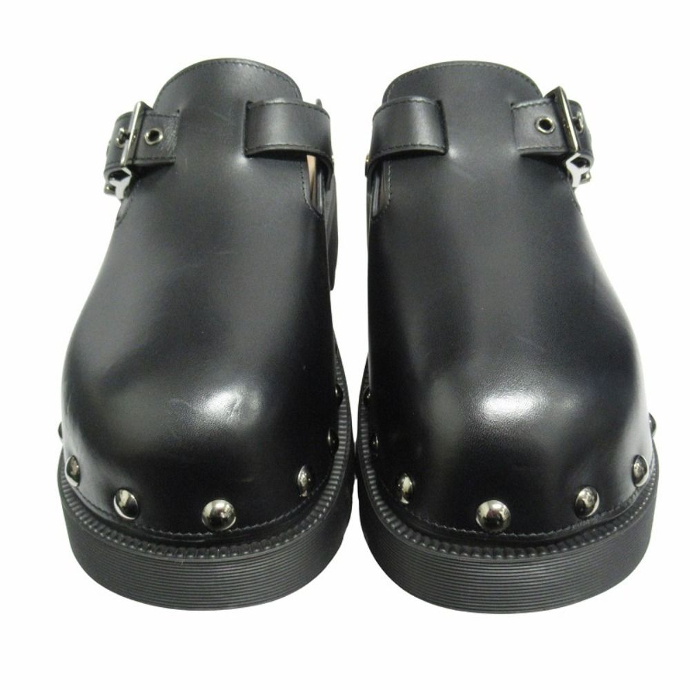 Dior Quake Leather Clog Sandals Sabot Platform 39 Black