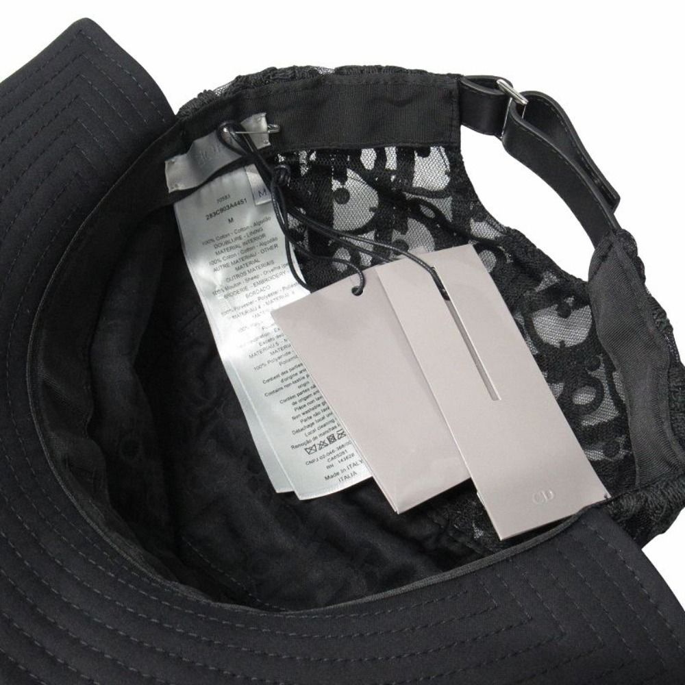 Dior Oak Split Cap Bucket Hat Hybrid Hat Trotter Contrast M Black