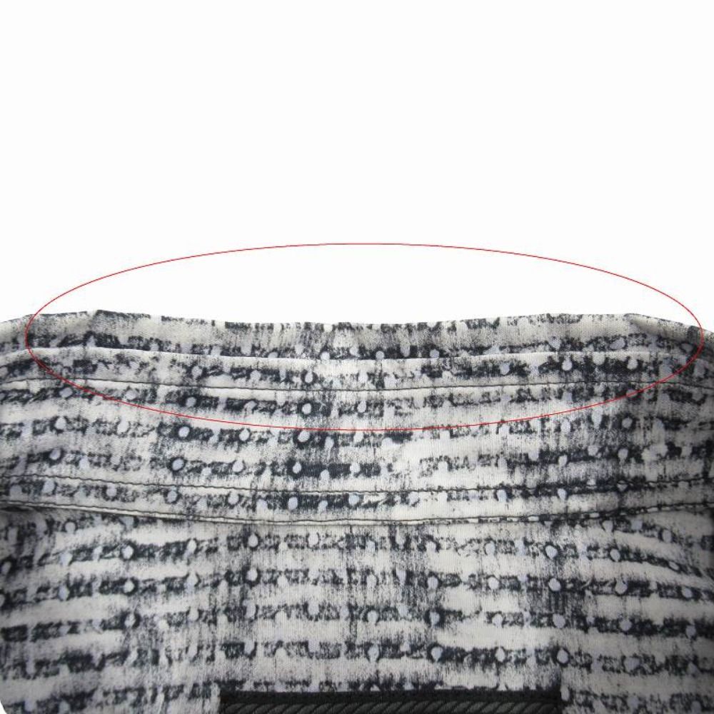 Prada All Over Pattern Dot Shirt Top Blouse Long Sleeve 40 15 3 4 White Black