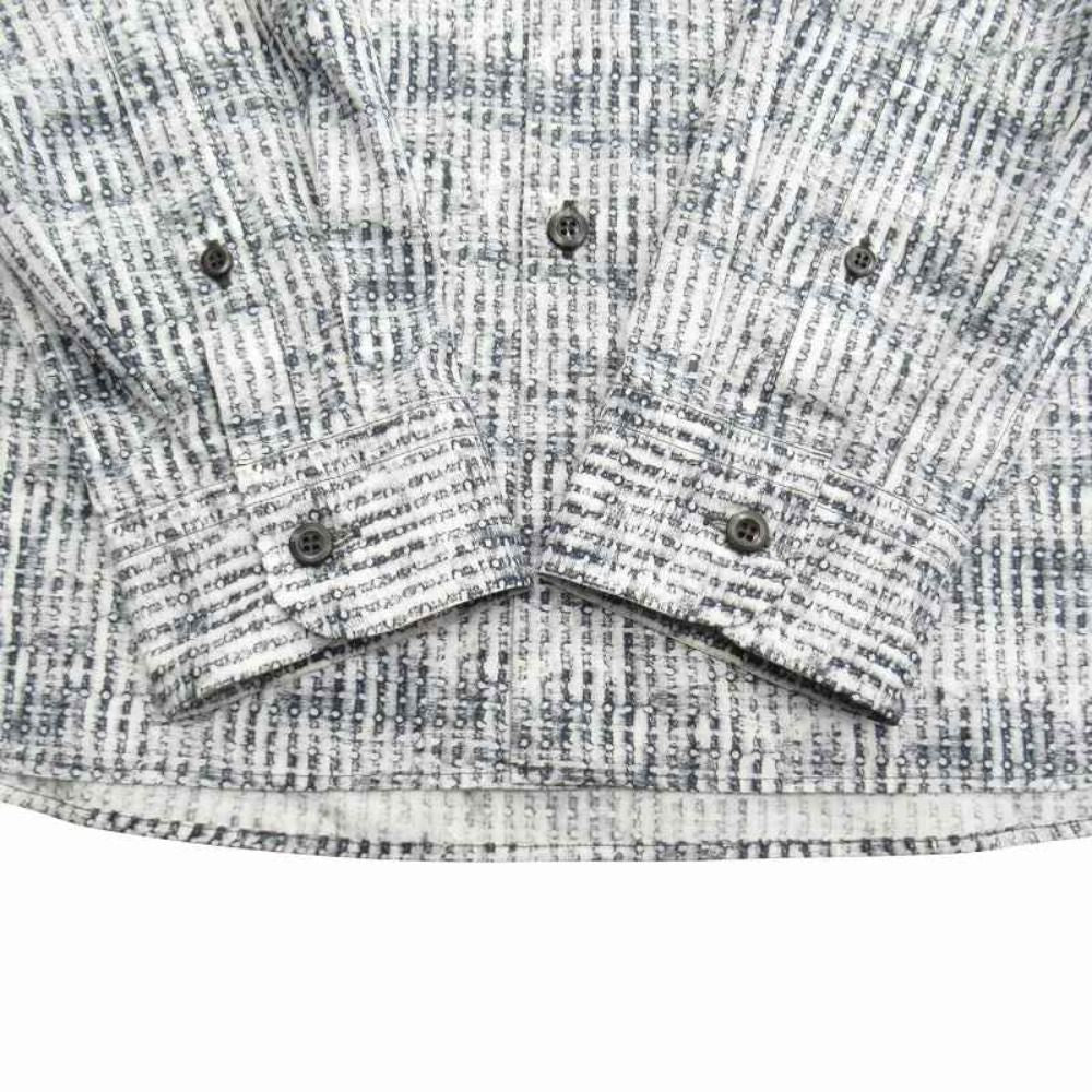 Prada All Over Pattern Dot Shirt Top Blouse Long Sleeve 40 15 3 4 White Black