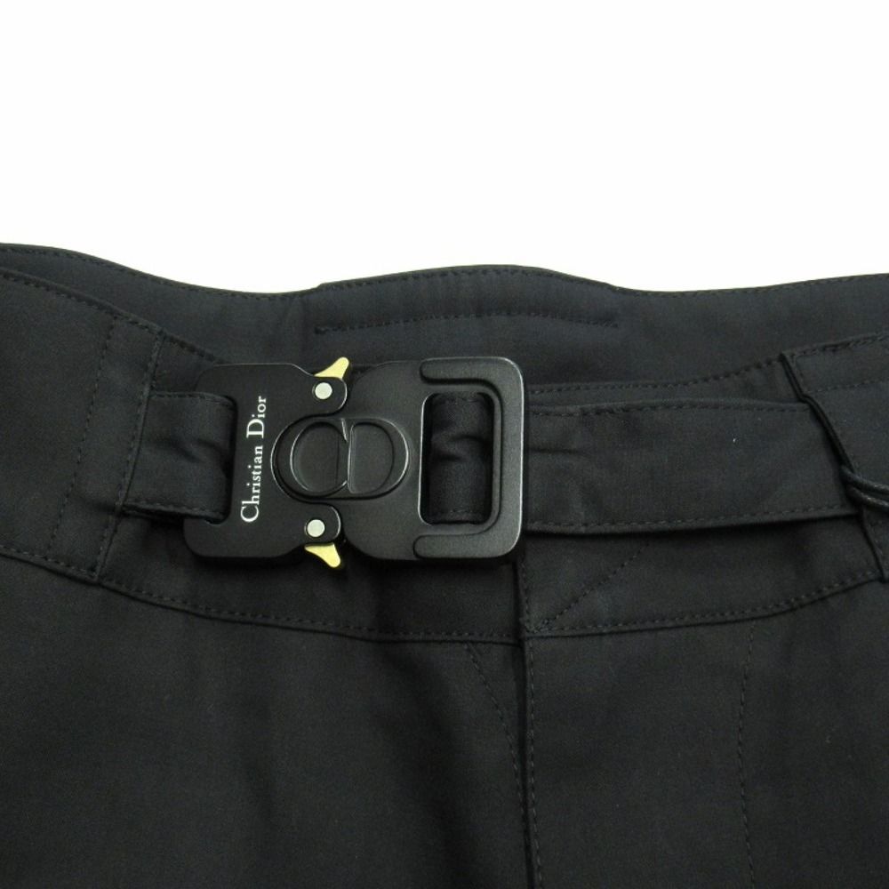 Dior Rollaco Star Cdlogo Buckle Belt Woven Shorts Wide Cargo XS Black