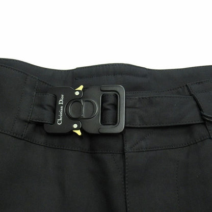 Dior Rollaco Star Cdlogo Buckle Belt Woven Shorts Wide Cargo XS Black