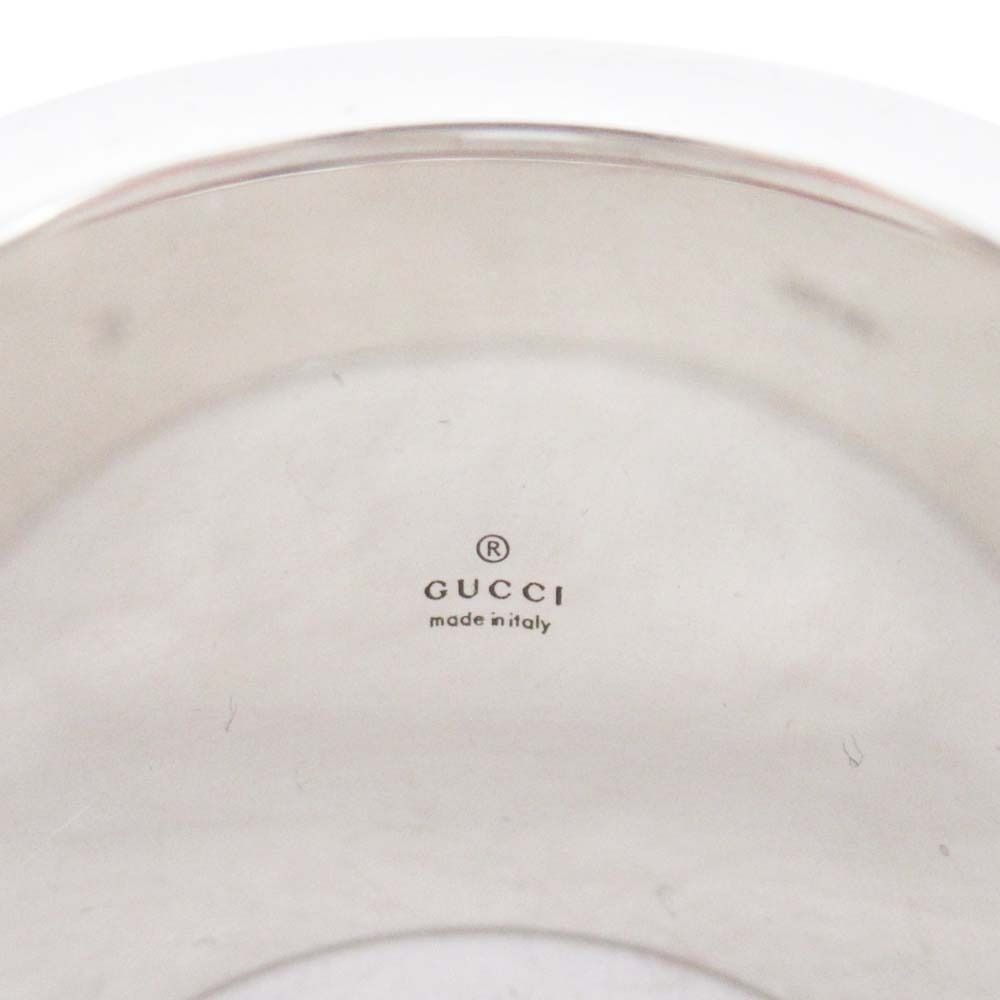 Gucci Cutout Wide Ring Logo Silver