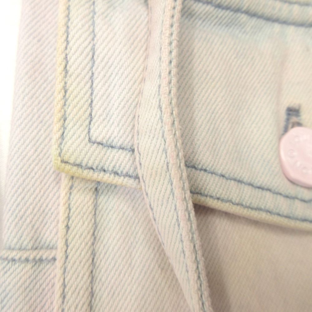 Louis Vuitton Wide Denim Pants Jeans Bree Chi Processing Flap Pocket Light Pink