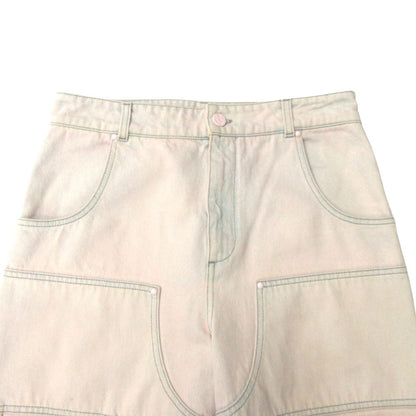 Louis Vuitton Wide Denim Pants Jeans Bree Chi Processing Flap Pocket Light Pink