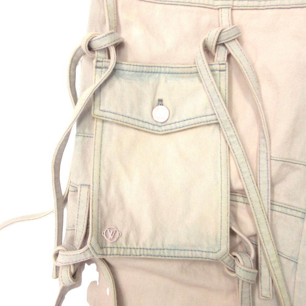 Louis Vuitton Wide Denim Pants Jeans Bree Chi Processing Flap Pocket Light Pink