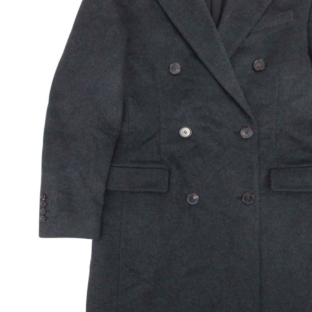 Dior Cashmere Melton Star Coat Double Peaked Lapel 36 Dark Gray