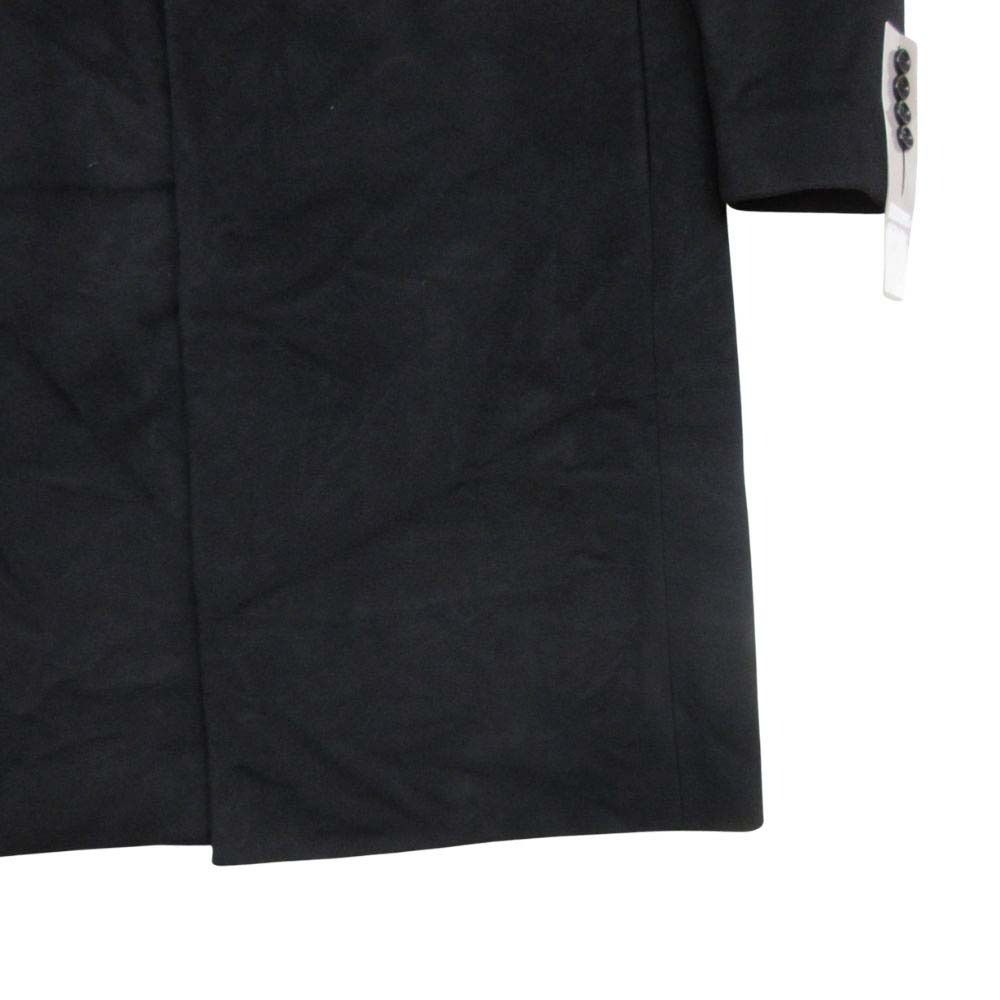 Dior Homme Cashmere Double Breasted Chesterfield Coat Peaked Lapel 48 Black