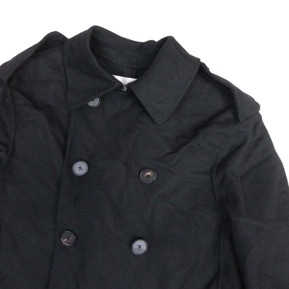 Dior Double Face Melton Trench Coat 2-Way Long 34 Black