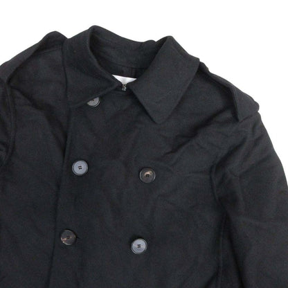 Dior Double Face Melton Trench Coat 2-Way Long 34 Black