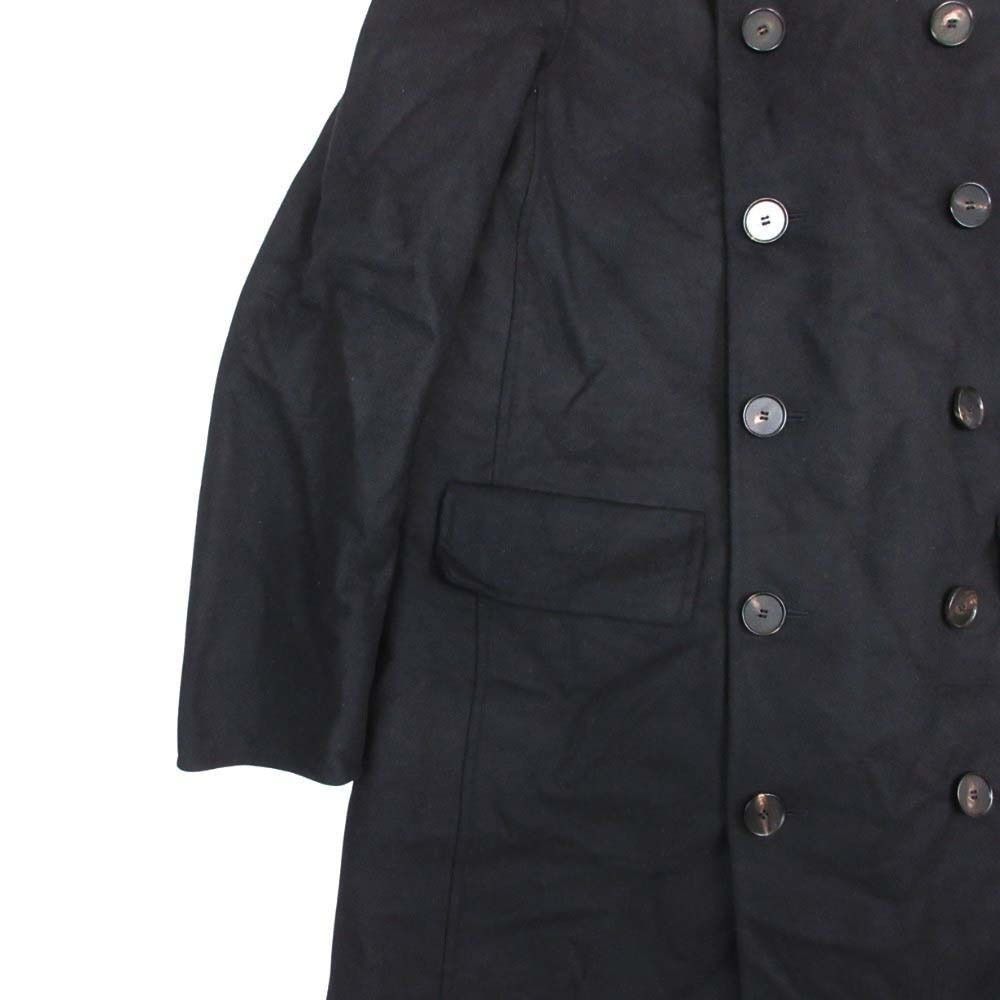 Dior Double Face Melton Trench Coat 2-Way Long 34 Black