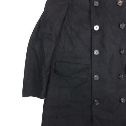 Dior Double Face Melton Trench Coat 2-Way Long 34 Black