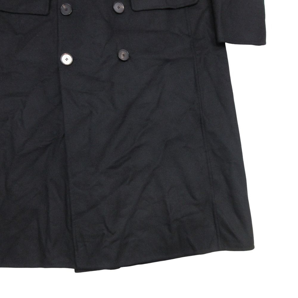 Dior Double Face Melton Trench Coat 2-Way Long 34 Black
