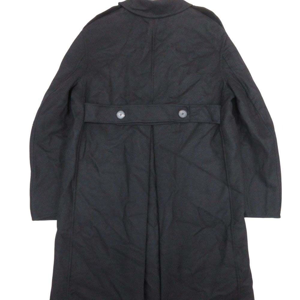 Dior Double Face Melton Trench Coat 2-Way Long 34 Black