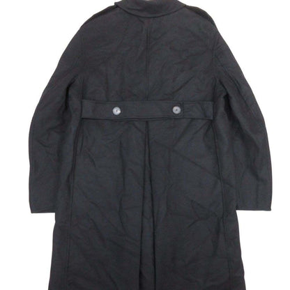 Dior Double Face Melton Trench Coat 2-Way Long 34 Black