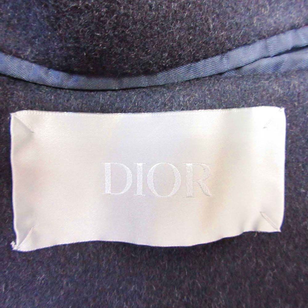 Dior Homme Wool Double Face Star Coat Jacket 44 Navy