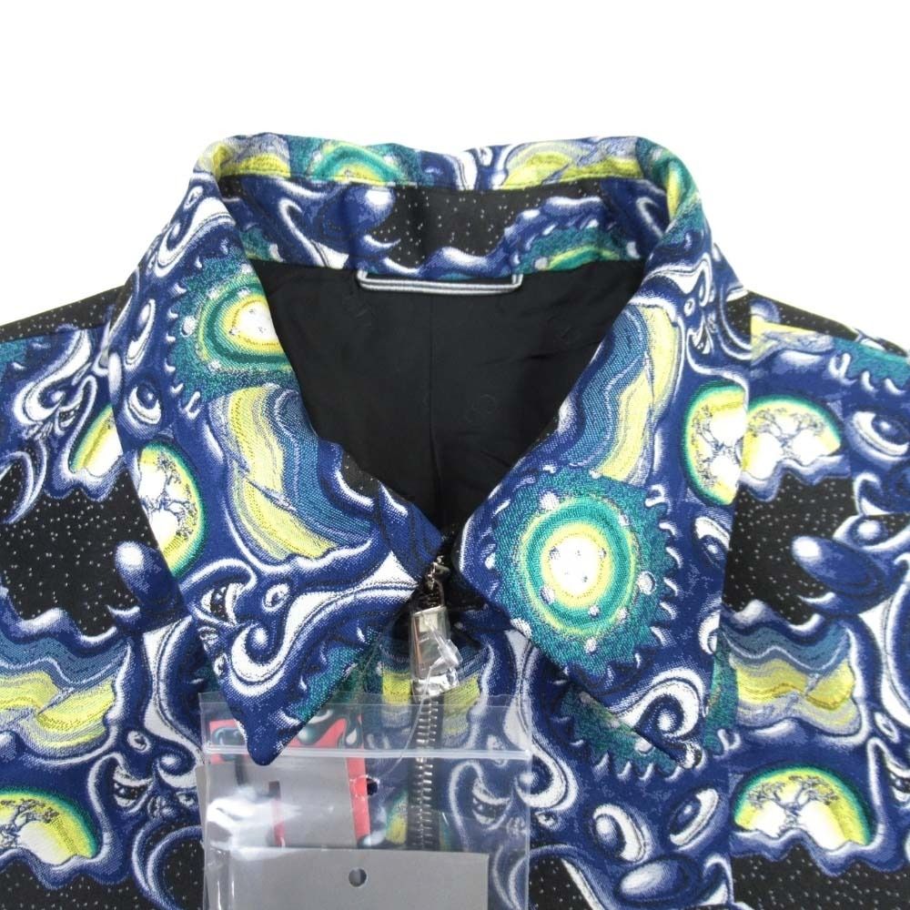 Dior Homme Kenny Shaft All Over Pattern Jacquard Zip Jacket 50 Blue