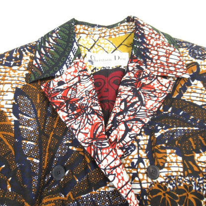 Dior la Temperance All Over Pattern Double Breasted Jacket Leather 36