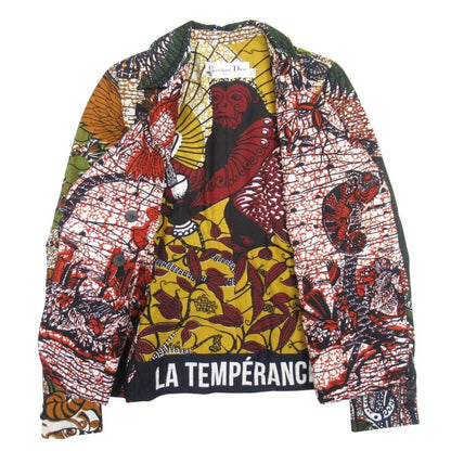 Dior la Temperance All Over Pattern Double Breasted Jacket Leather 36