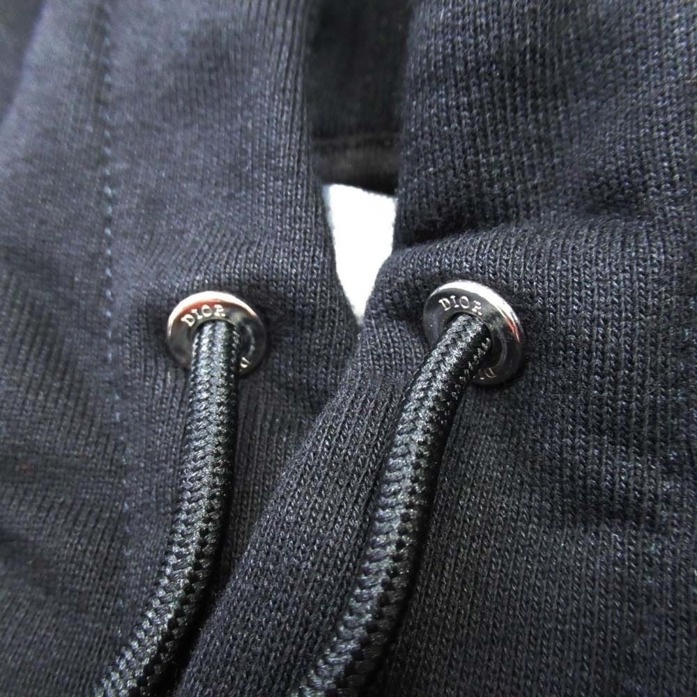 Dior Homme Cdlogo Embroidery Hoodie Sweatshirt Fleece Lining Pullover S Black