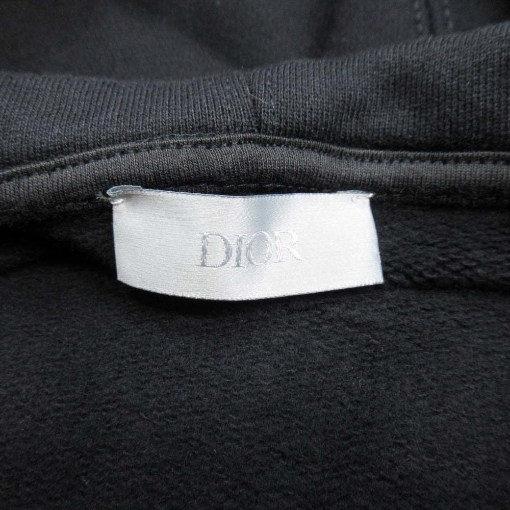 Dior Homme Cdlogo Embroidery Hoodie Sweatshirt Fleece Lining Pullover S Black
