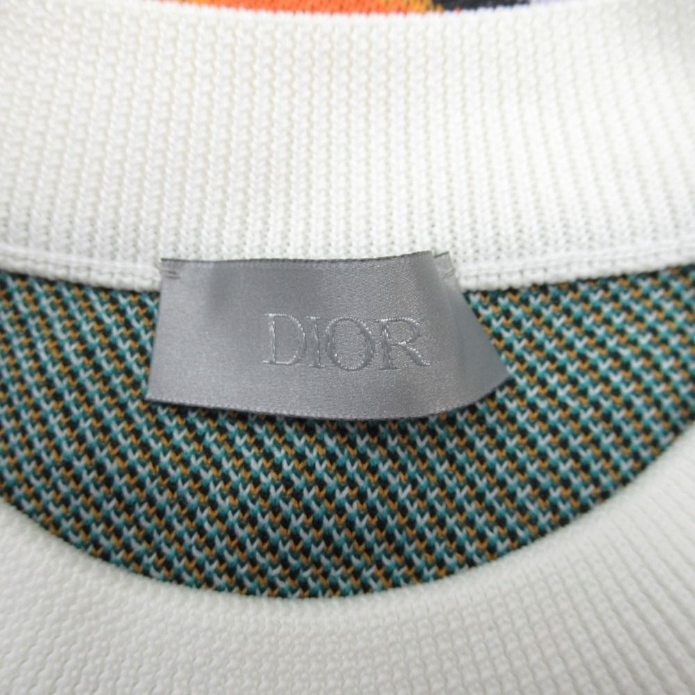 Dior Homme Kenny Shaft All Over Knit Shirt Short Sleeve Sweater Top XS Multicolo