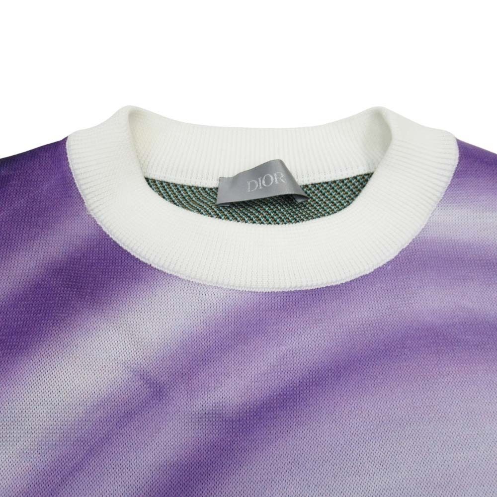 Dior Homme Kenny Shaft All Over Knit Shirt Short Sleeve Sweater Top XS Multicolo