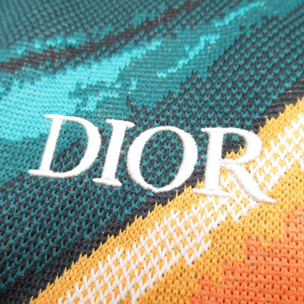 Dior Homme Kenny Shaft All Over Knit Shirt Short Sleeve Sweater Top XS Multicolo