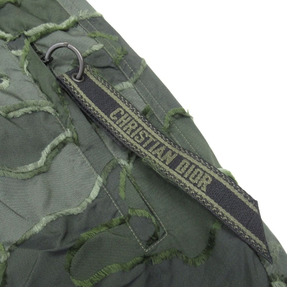 Dior Camouflage Shorts All Over Pattern Logo Charm 36 Khaki