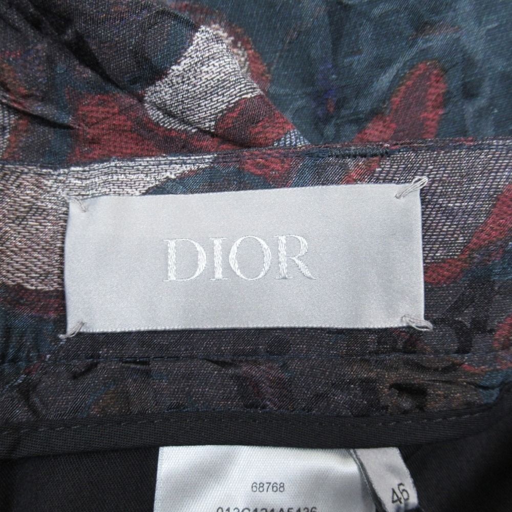 Dior Homme Peter Doig Oblique All Over Pattern Shorts Bermuda Pants 46 Navy