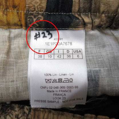 Dior All Over Linen Shorts 38 Brown