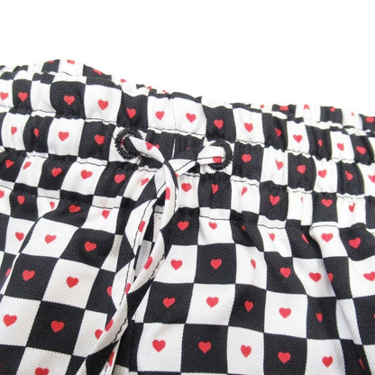 Dior Heart Shorts Silk Twill 34 Red White Black
