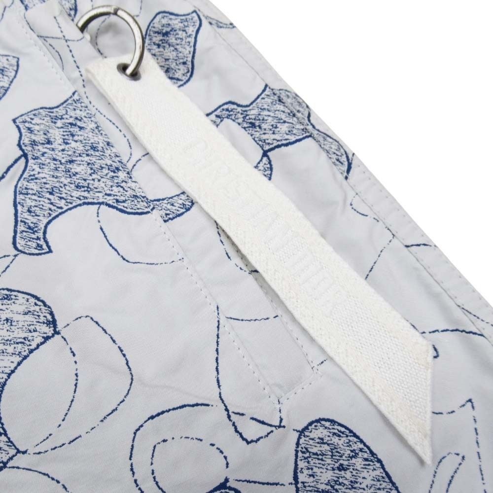 Dior Around the World All Over Pattern Shorts 34 Light Gray Navy
