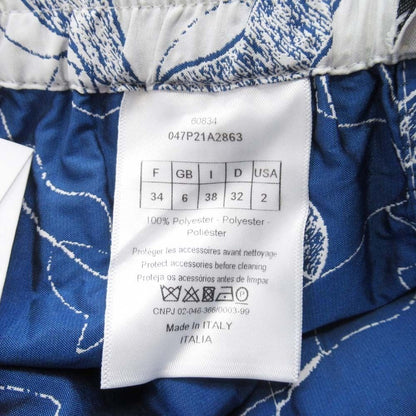 Dior Around the World All Over Pattern Shorts 34 Light Gray Navy