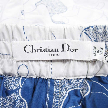 Dior Around the World All Over Pattern Shorts 34 Light Gray Navy