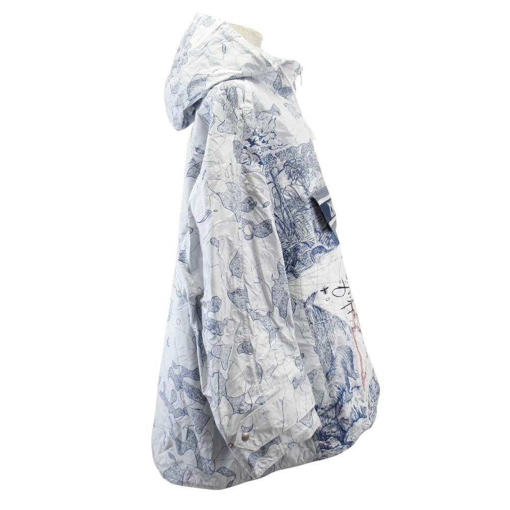 Dior Around the World Anorak Hoodie XS Light Gray Navy