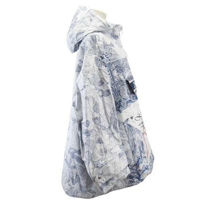 Dior Around the World Anorak Hoodie XS Light Gray Navy
