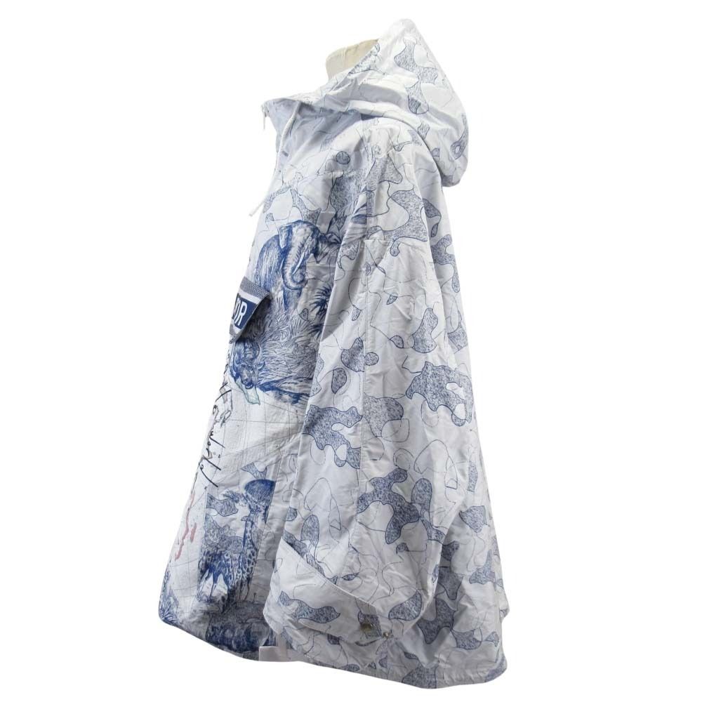 Dior Around the World Anorak Hoodie XS Light Gray Navy