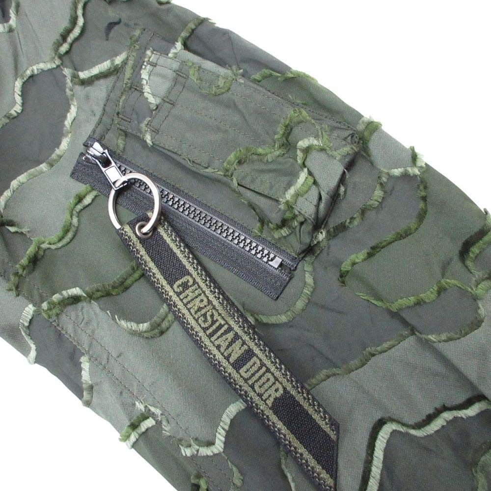 Dior Camouflage Jacquard Bomber Jacket 36 Khaki