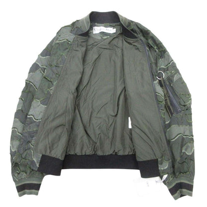 Dior Camouflage Jacquard Bomber Jacket 36 Khaki